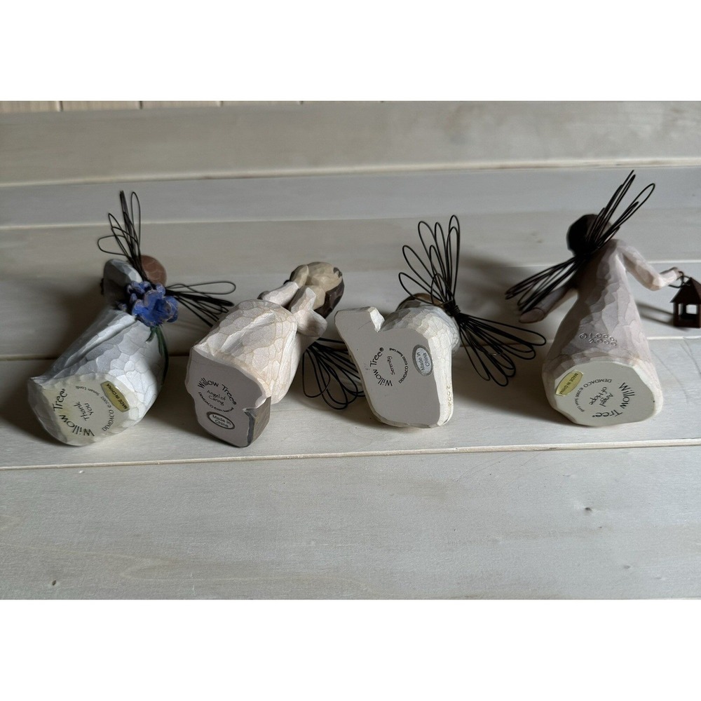 Willow Tree Collection Angel Figurines Set of 4 Praying Guardian Lantern - Picture 2 of 11